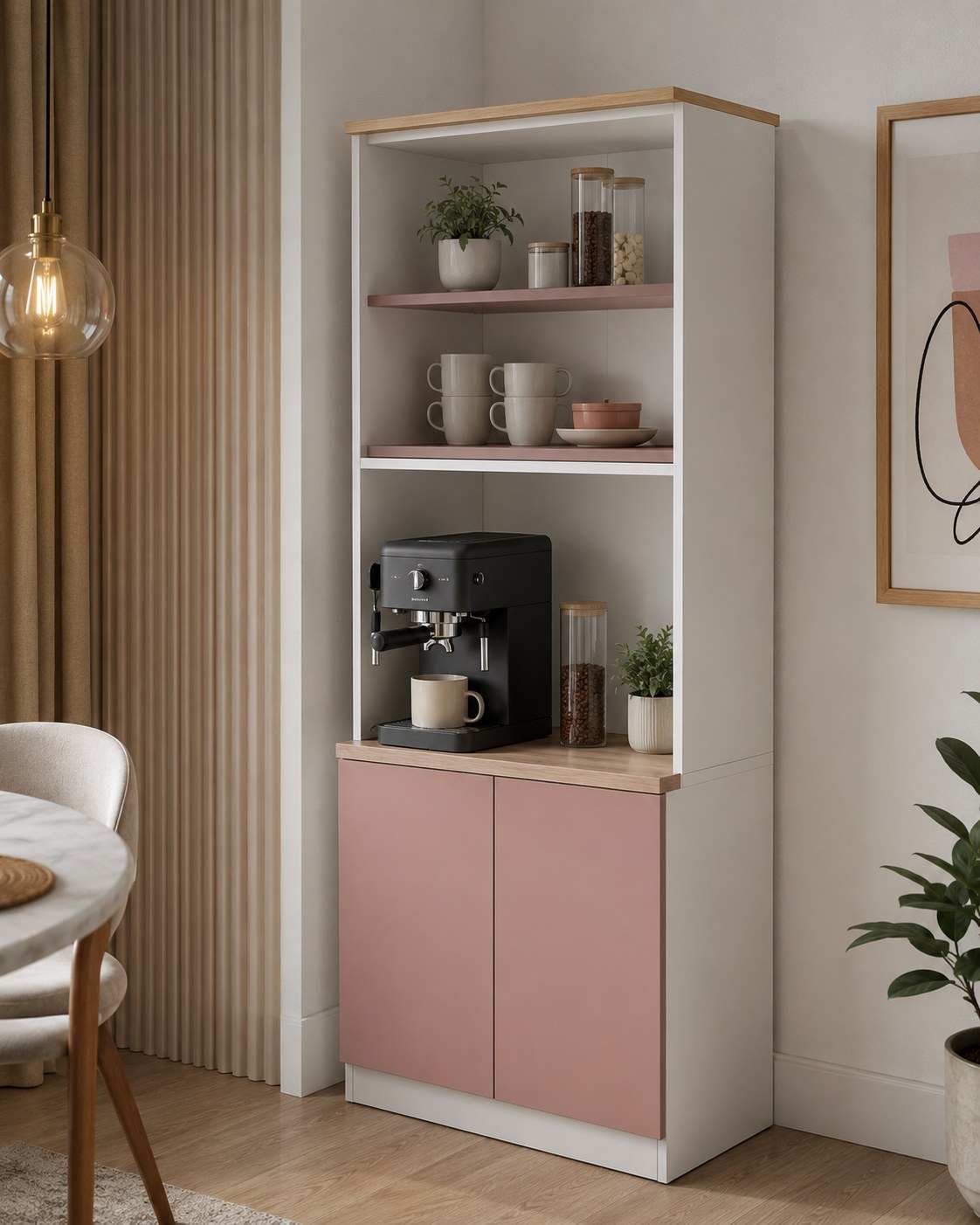 Dusty Pink Coffee Tower