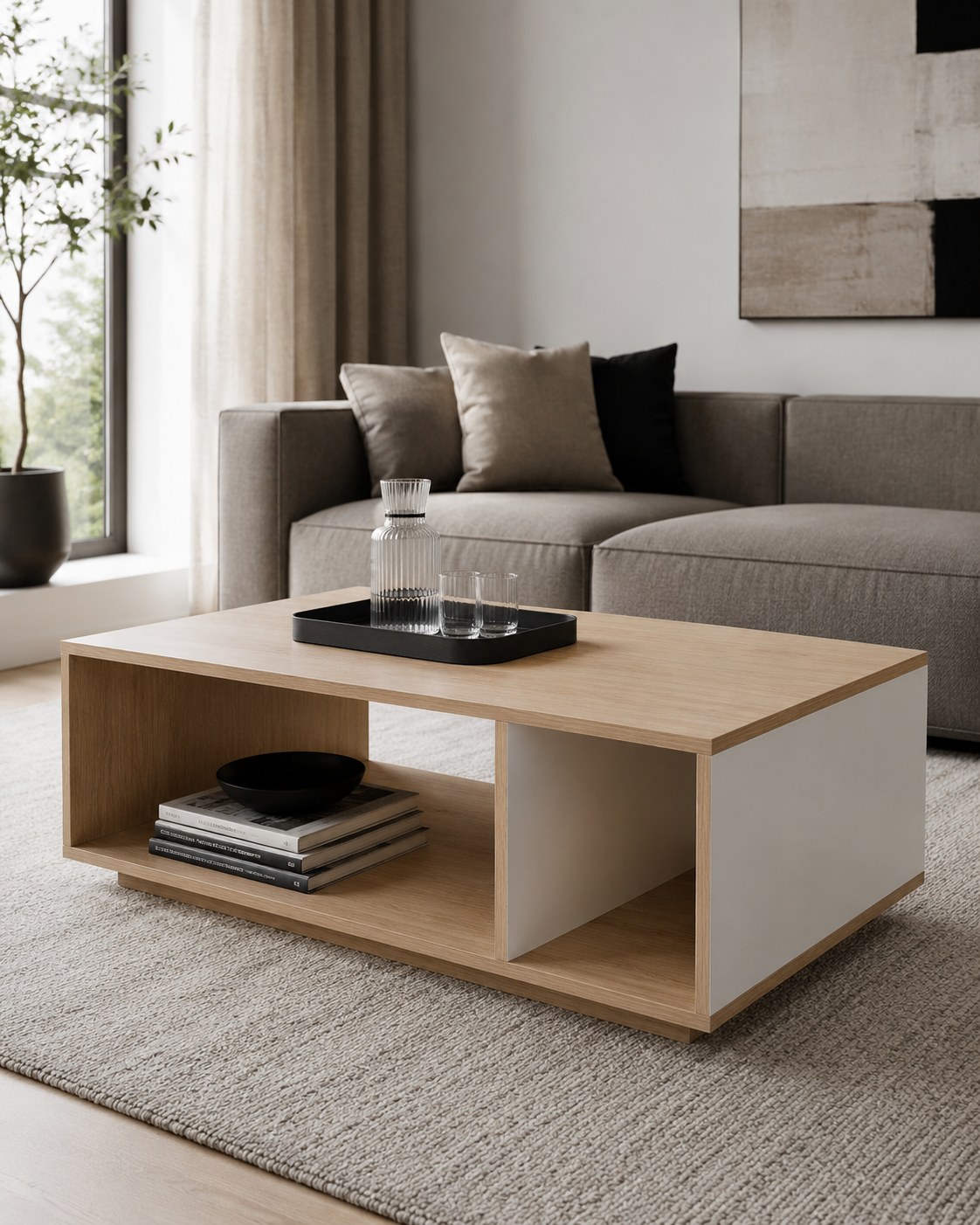 Open Shelf Coffee Table