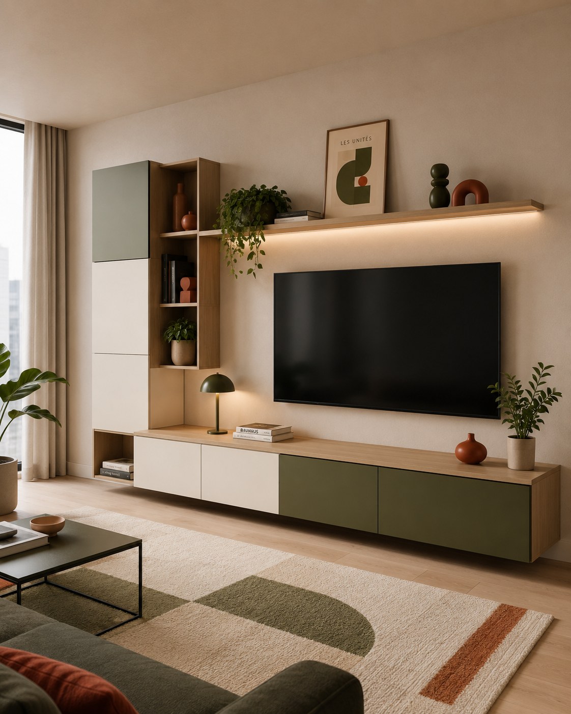 Olive Line TV Unit